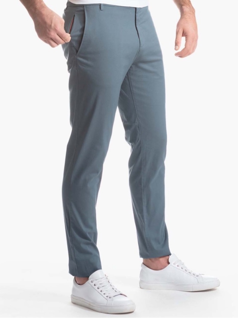 Birddogs Phil Gates Blue Pants with Liner Slim Fit Stretch Khakis Chinos Casual
